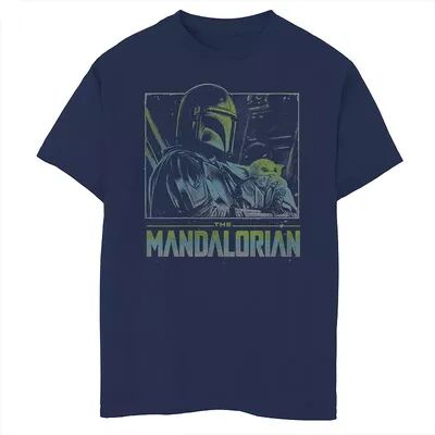 Star Wars Boys 8-20 Star Wars: The Mandalorian & The Child aka Baby Yoda Color Pop Poster Graphic Tee, Boy's, Size: Large, Blue