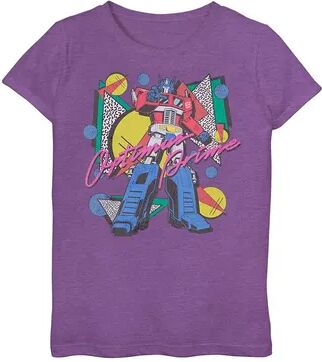 Licensed Character Girls 7-16 Transformers Retro Optimus Prime Tee, Girl's, Size: XS, Purple