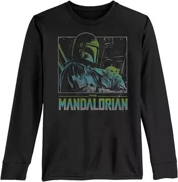 Licensed Character Boys 8-20 Star Wars The Mandalorian & The Child AKA Baby Yoda Color Pop Poster Tee, Boy's, Size: Large, Black