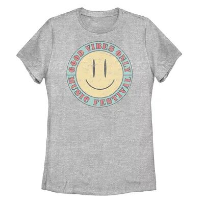 Unbranded Juniors' Good Vibes Only Music Festival Tee, Girl's, Size: Large, Grey