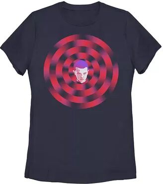 Licensed Character Juniors' Netflix Stranger Things Eleven Hypnotic Portrait Tee, Girl's, Size: Large, Blue