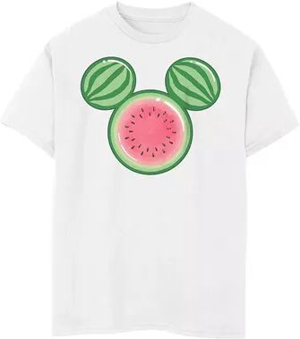 Disney s Mickey Mouse & Friends Boys 8-20 Mickey Watermelon Ears Graphic Tee, Boy's, Size: Small, White