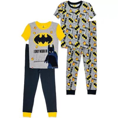 Licensed Character Boys 4-10 Lego Batman Tops & Bottoms Pajama Set, Boy's, Size: 8, Black
