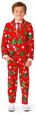 Suitmeister Boys 4-16 Suitmeister Christmas Tree Red Jacket, Pants & Tie Suit Set, Boy's, Size: 14-16