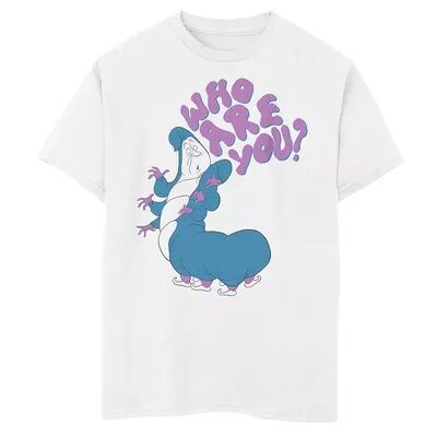 Disney s Alice In Wonderland Boys 8-20 Caterpillar Who Are You Graphic Tee, Boy's, Size: Small, White