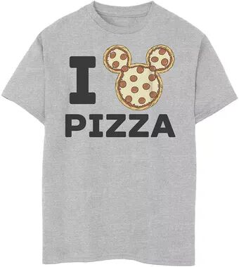 Disney s Mickey Mouse & Friends Boys 8-20 Mickey Pizza Graphic Tee, Boy's, Size: Large, Grey