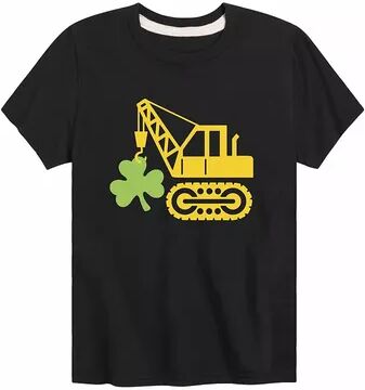 Licensed Character Boys 8-20 Construction Crane Shamrock Graphic Tee, Boy's, Size: Small, Black