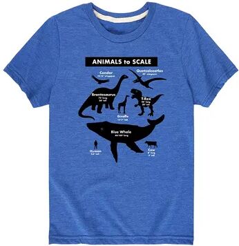 Licensed Character Boys 8-20 Animals To Scale Graphic Tee, Boy's, Size: Small, Blue