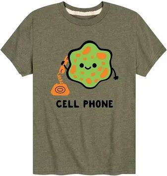 Licensed Character Boys 8-20 Cell Phone Graphic Tee, Boy's, Size: Small, Med Green