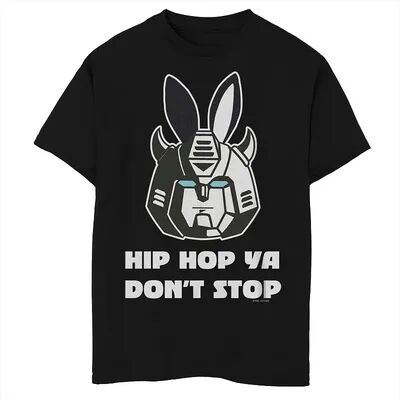 Licensed Character Boys 8-20 Transformers Optimus Prime Bunny Ears Easter Hip Hop Ya Graphic Tee, Boy's, Size: Small, Black