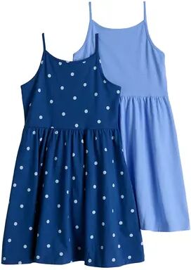 Jumping Beans Toddler Girl Jumping Beans 2-Pack Spaghetti Strap Tank Dresses, Toddler Girl's, Size: 4T, Med Blue