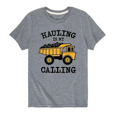 Licensed Character Boys 8-20 Construction Truck Hauling Graphic Tee, Boy's, Size: XL, Med Grey