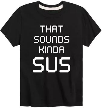 Licensed Character Boys 8-20 Sounds Sus Graphic Tee, Boy's, Size: Small, Black