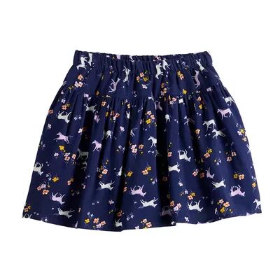 Jumping Beans Girls 4-12 Jumping Beans Shirred Yoke Scooter Skirt, Girl's, Size: 6X, Dark Blue