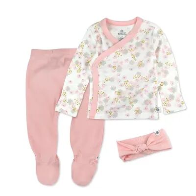 HONEST BABY CLOTHING Baby Girl HONEST BABY CLOTHING Organic 3-Piece Pant Set, Infant Girl's, Size: Newborn, Pink