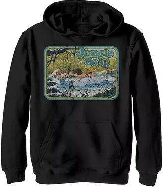 Disney s Jungle Book Boys 8-20 Movie Poster Hoodie, Boy's, Size: Small, Black