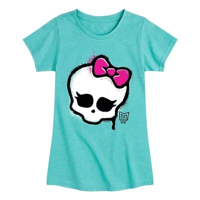 Licensed Character Girls 7-16 Monster High Skull Graphic Tee, Girl's, Size: XL (14/16), Turquoise/Blue