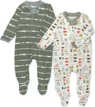 HONEST BABY CLOTHING Baby Boy HONEST BABY CLOTHING Organic 2-Pack Sleep & Plays, Infant Boy's, Size: Newborn, White