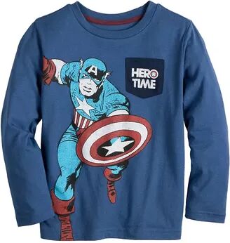 Jumping Beans Boys 4-12 Jumping Beans Marvel Captain America Graphic Tee, Boy's, Size: 8, Dark Blue