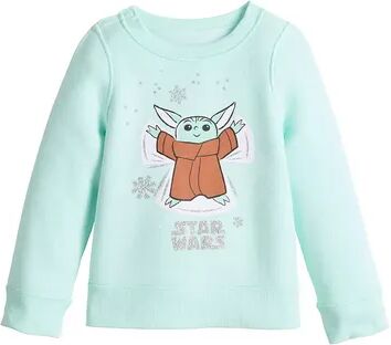 Disney s The Mandalorian Grogu AKA Baby Yoda Girls 4-12 Adaptive Pullover by Jumping Beans , Girl's, Size: 7, Light Blue