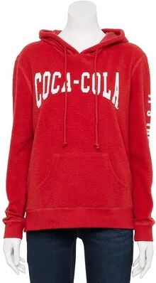 Licensed Character Juniors' Coca-Cola Graphic Logo Hoodie, Girl's, Size: Medium, Brt Red