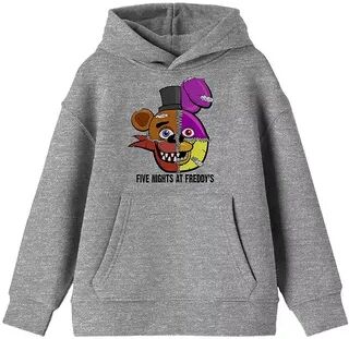 Licensed Character Boys 8-20 Five Nights at Freddy's Hoodie, Boy's, Size: XL, Grey