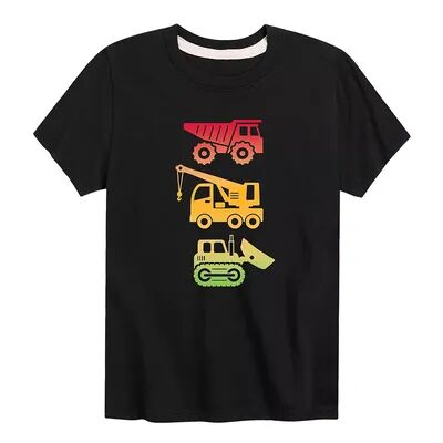 Licensed Character Boys 8-20 Construction Trucks Tee, Boy's, Size: Medium, Black