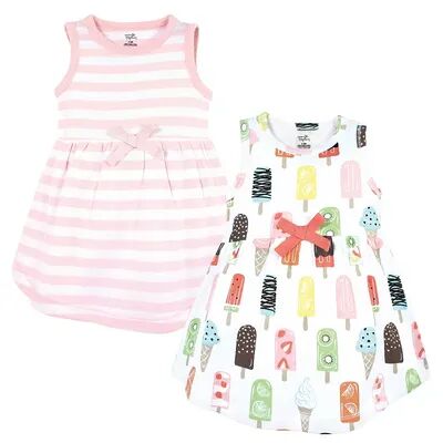 Touched by Nature Baby and Toddler Girl Organic Cotton Short-Sleeve and Long-Sleeve Dresses, Popsicle, Toddler Girl's, Size: 3-6 Months, Med Pink