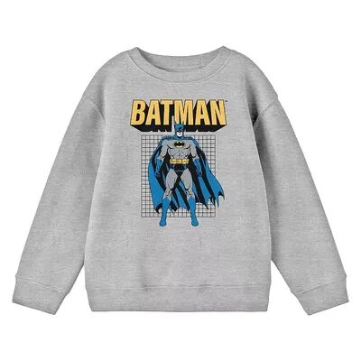Licensed Character Boys 8-20 Batman Standing Comic Book Long Sleeve Graphic Sweatshirt, Boy's, Size: Large, Grey