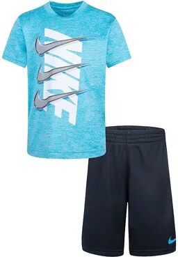 Nike Boys 4-7 Nike Dri-FIT Swoosh Tee & Shorts Set, Boy's, Size: 5, Grey