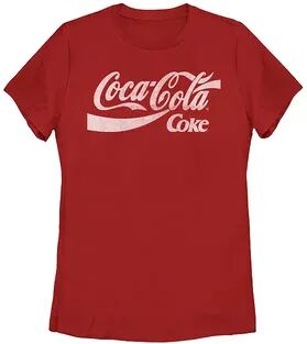 Licensed Character Juniors' Coca-Cola Graphic Tee, Girl's, Size: XXL, Red