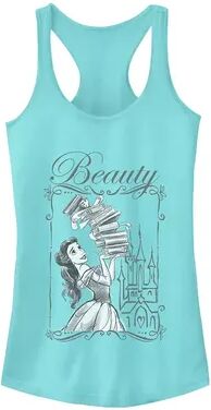 Disney Juniors' Disney's Beauty and the Beast Books Racerback Tank Top, Girl's, Size: XXL, Brt Green