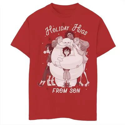 Disney s Big Hero 6 Boys 8-20 Holiday Hugs From Son Graphic Tee, Boy's, Size: Medium, Red