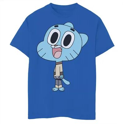 Licensed Character Boys 8-20 CN Gumball Smiling Full Body Portrait Tee, Boy's, Size: XL, Med Blue