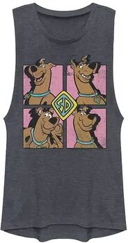 Licensed Character Juniors' Scooby-Doo Portrait Boxes Muscle Tee, Girl's, Size: XXL, Blue