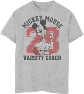 Disney s Mickey Mouse Boys 8-20 Varsity Coach Graphic Tee, Boy's, Size: Medium, Med Grey