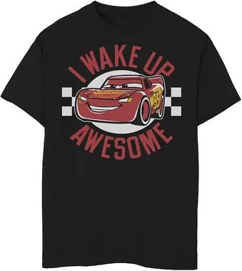 Disney / Pixar's Cars 3 Boys 8-20 McQueen Wake Up Awesome Graphic Tee, Boy's, Size: Small, Black