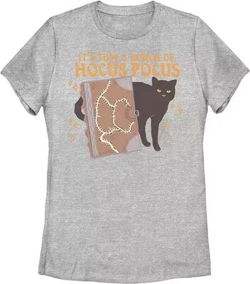 Disney Juniors' Disney Hocus Pocus Binx And The Book Portrait Tee, Girl's, Size: Medium, Grey