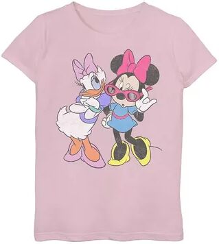 Disney s Mickey Mouse & Friends Girls 7-16 Daisy & Minnie Fashion Graphic Tee, Girl's, Size: XL, Pink