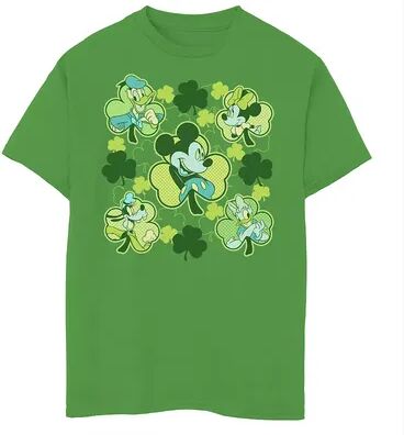 Disney s Mickey Mouse & Friends Boys 8-20 St. Patrick's Day Clovers Graphic Tee, Boy's, Size: Medium, Green