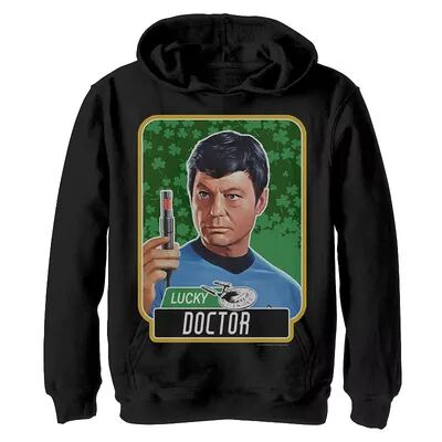 Licensed Character Boys 8-20 Star Trek Next Generation St. Patrick's Day McCoy Fleece Graphic Hoodie, Boy's, Size: Small, Black
