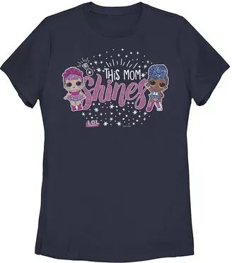 Licensed Character Juniors' LOL Surprise His Mom Shines Tee, Girl's, Size: Medium, Blue