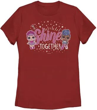 Licensed Character Juniors' LOL Surprise Shine Together Portrait Tee, Girl's, Size: Medium, Red