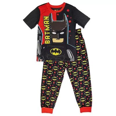 Licensed Character Boys 4-12 Lego Batman Top & Bottoms Pajama Set, Boy's, Size: 8, Black
