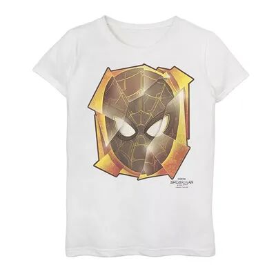 Marvel Girls 7-16 Marvel Spider-Man No Way Home Shattered Mask Pieces Graphic Tee, Girl's, Size: XL, White
