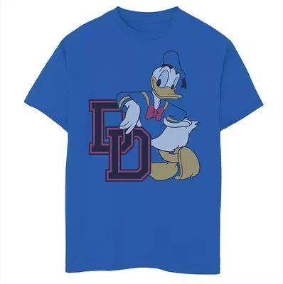 Disney s Mickey Mouse & Friends Boys 8-20 Donald Duck Varsity Portrait Graphic Tee, Boy's, Size: XL, Blue