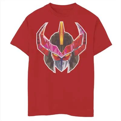 Licensed Character Boys 8-20 Power Rangers Megazord Helmet Polygon Graphic Tee, Boy's, Size: XS, Red