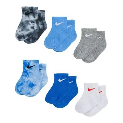 Nike Baby/Toddler Boy Nike 6-Pack Swoosh Ankle Socks, Toddler Boy's, Size: 2T-4T, Grey