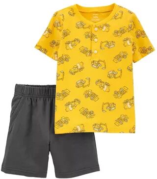 Carter's Baby Boy Carter's Construction Tee & Shorts Set, Infant Boy's, Size: 3 Months, Yellow