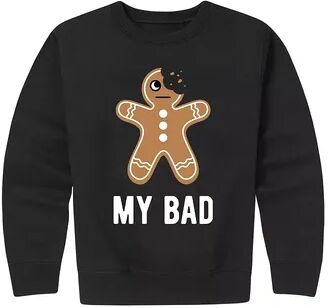 Licensed Character Boys 8-20 My Bad Gingerbread Man Graphic Sweatshirt, Boy's, Size: Small, Black